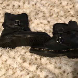 Black Buckled Dr Martens